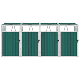 Vidaxl Waste Baking Storage Four -Dubbel 286x81x121 cm stålgrøn