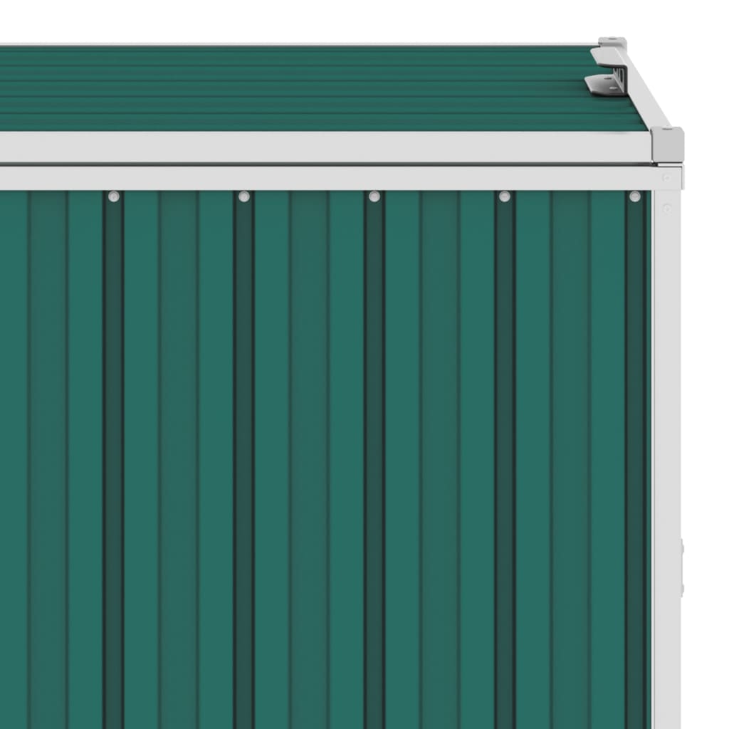 Vidaxl Waste Baking Storage Four -Dubbel 286x81x121 cm stålgrøn