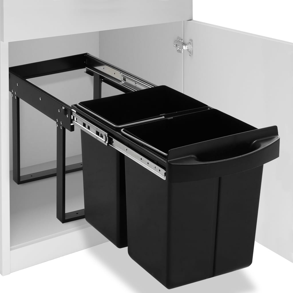 Vidaxl indbygget bin ekstrazingly soft-close 48 l