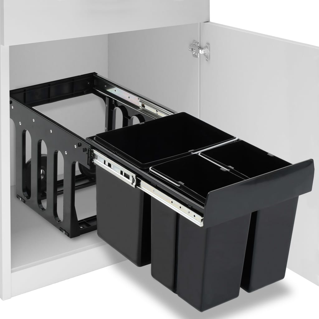 Vidaxl indbygget bin ekstrazingly soft-close 48 l