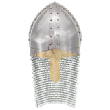 Vidaxl Crusader Helmet Replica Larp Steel Silver Colored
