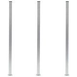Vidaxl hegn poster 3. st 185 cm aluminium