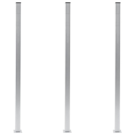 Vidaxl hegn poster 3. st 185 cm aluminium