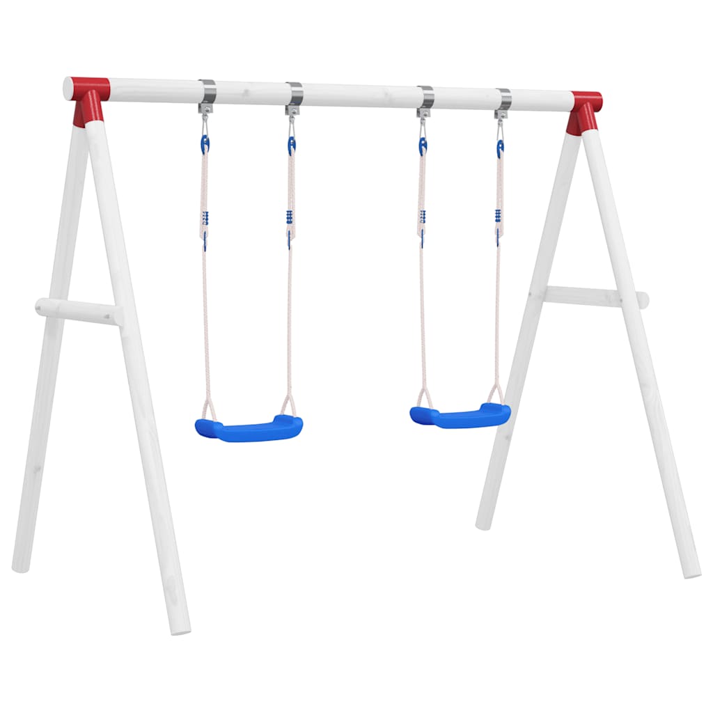 Vidaxl -gynger sat med 2 sæder 38x16 cm polyethylenblå