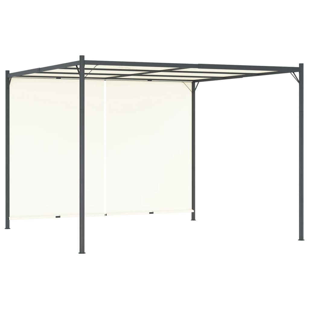 Vidaxl pergola med justerbar tag 3x3 m stålcreme hvid