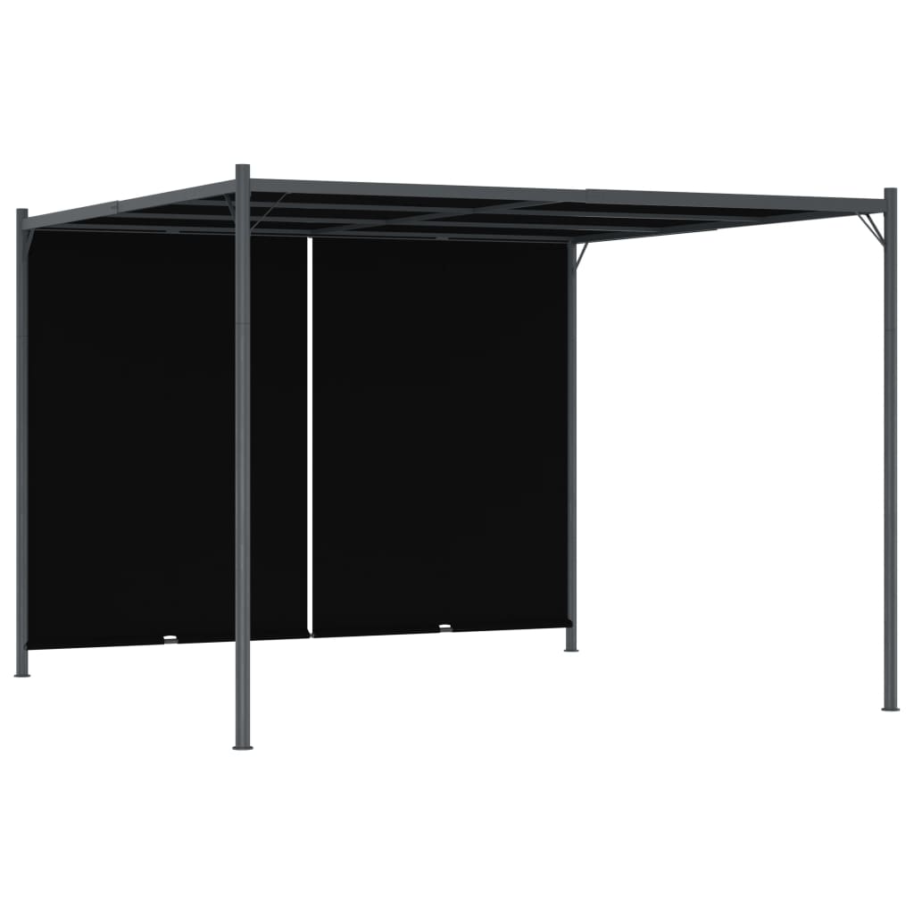 Vidaxl pergola med udvideligt tag 3x3 m antracit