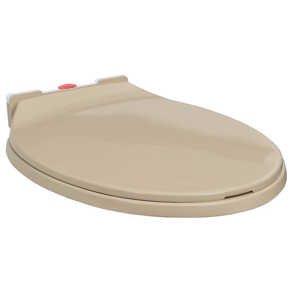 Vidaxl toiletsæde soft-close og quick-release oval beige