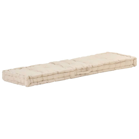 Vidaxx pallegulvpude 120x40x7 cm bomuldsbeige