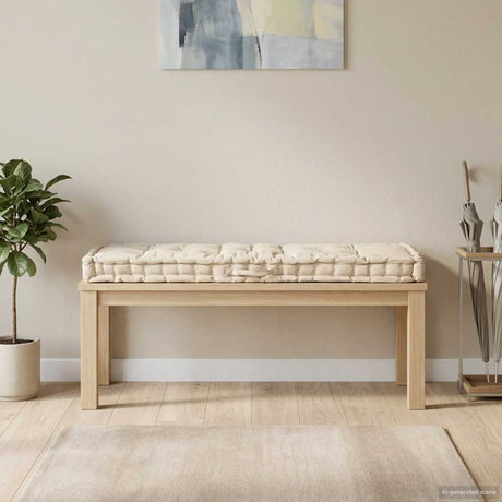 Vidaxx pallegulvpude 120x40x7 cm bomuldsbeige