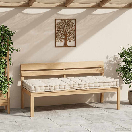 Vidaxl Palle Floor Pushion 120x80x10 cm Bomuld Beige
