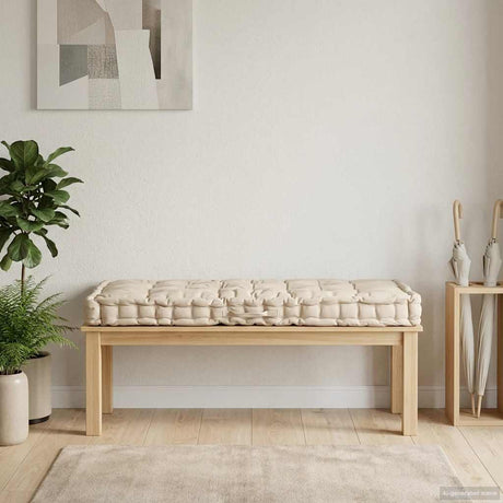 Vidaxl Palle Floor Pushion 120x80x10 cm Bomuld Beige