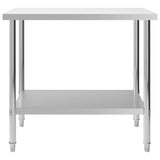Vidaxl Kitchenwork Tabel 100x60x85 cm rustfrit stål