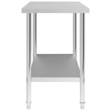 Vidaxl Kitchenwork Tabel 100x60x85 cm rustfrit stål