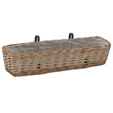 Vidaxl Balkon Bins 2 St 80 cm kurv med PE -foring