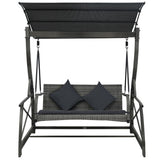 Vidaxl Swing Bank 3-Seater med tagpoly rotting grå