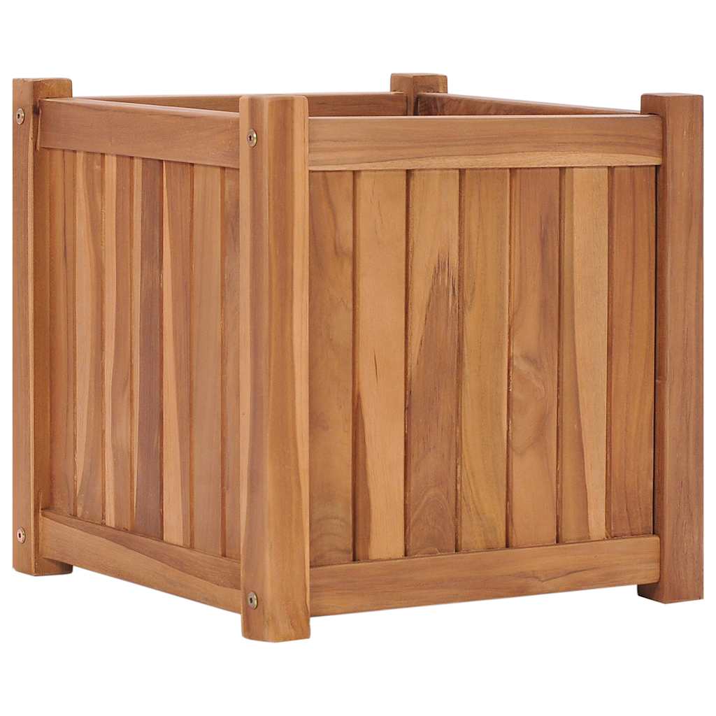 VidaXL plantekasse hævet 40x40x40 cm massiv teaktræ