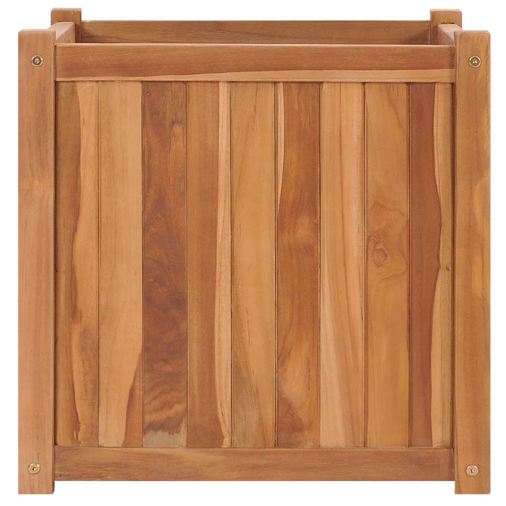 VidaXL plantekasse hævet 50x50x50 cm massiv teaktræ