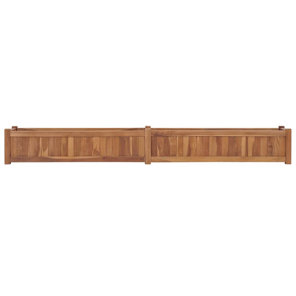 Vidaxl planter hævet 200x30x25 cm fast teak træ