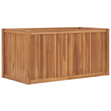 Vidaxl plantebak forhøjet 100x50x50 cm massief teakhout