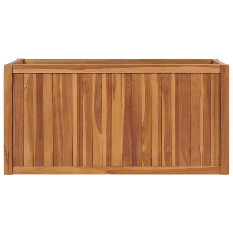 Vidaxl plantebak forhøjet 100x50x50 cm massief teakhout