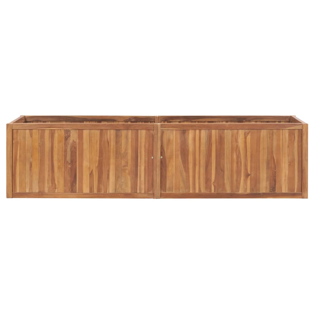 VidaXL plantekasse hævet 200x50x50 cm massiv teaktræ