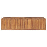 VidaXL plantekasse hævet 200x50x50 cm massiv teaktræ