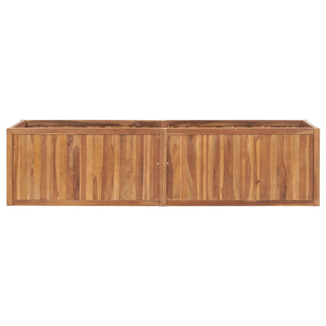 VidaXL plantekasse hævet 200x50x50 cm massiv teaktræ