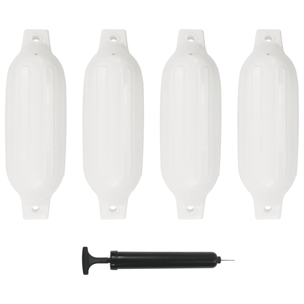 VidaXL bådskærme 4 stk 41x11,5 cm PVC hvid