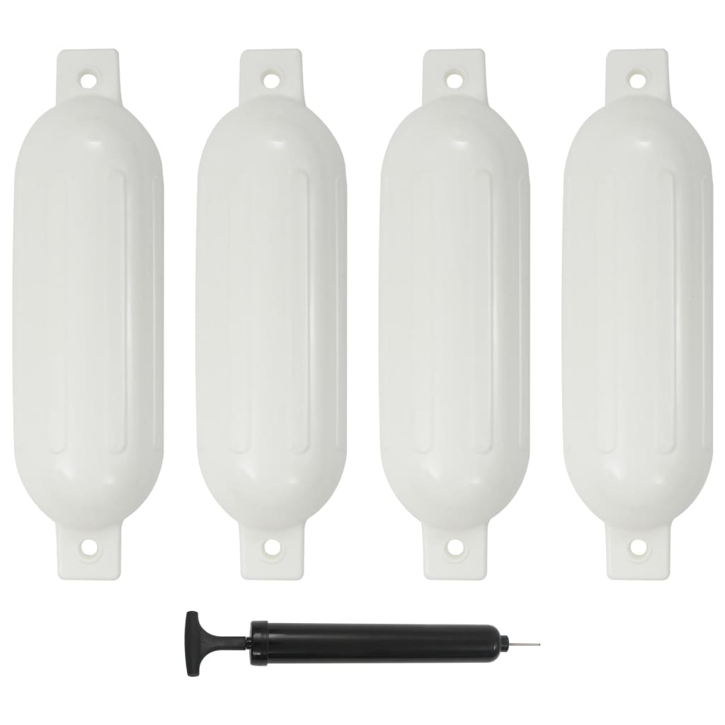 VidaXL bådskærme 4 stk 51x14 cm PVC hvid