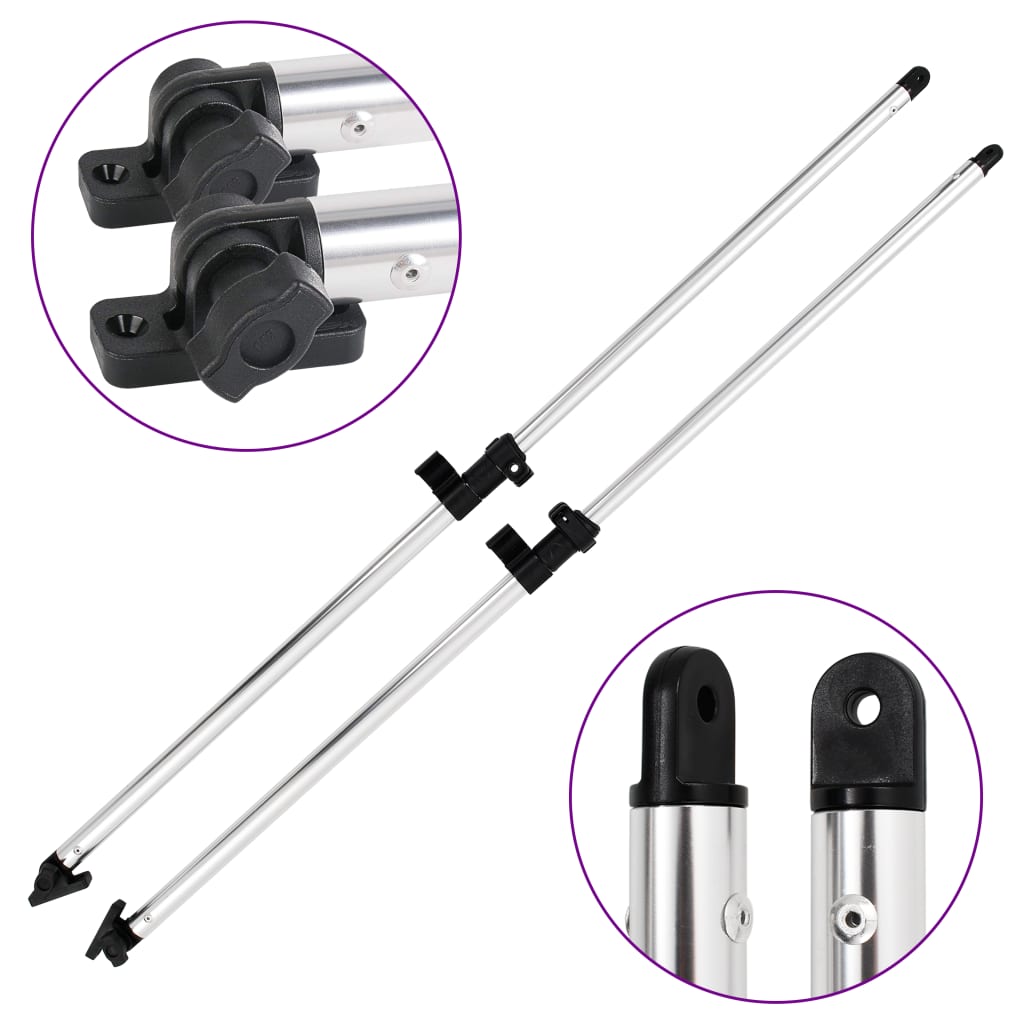 VidaXL bimini topstøttestænger 2 stk aluminium