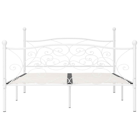 Vidaxl bedframe met lattenbodem metaal wit 180x200 cm