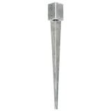 Vidaxx jordpløkker 6 stk 9x9x90 cm galvaniseret stål sølvfarvet