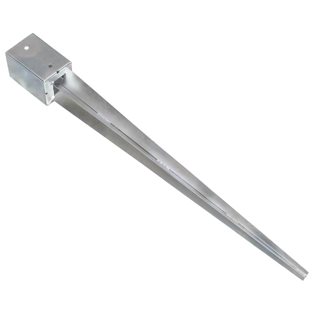 Vidaxx jordpløkker 6 stk 9x9x90 cm galvaniseret stål sølvfarvet