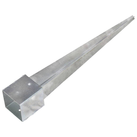 Vidaxl Ground Pins 2 PCS 12x12x89 cm Galvaniseret stålsølvfarvet