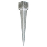 Vidaxl Ground Pins 6 St 14x14x91 cm galvaniseret stål sølvfarvet