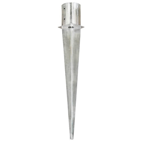 Vidaxl Ground Pins 2 stk 12x91 cm galvaniseret stål sølvfarvet