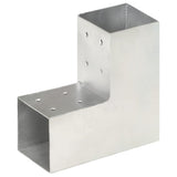 Vidaxl stolpeforbindelse L-form 81x81 mm galvaniseret metal