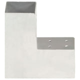 Vidaxl stolpeforbindelse L-form 81x81 mm galvaniseret metal