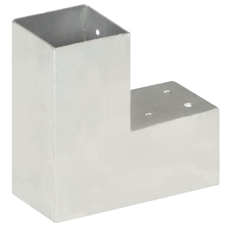 Vidaxl stolpeforbindelse L-form 81x81 mm galvaniseret metal