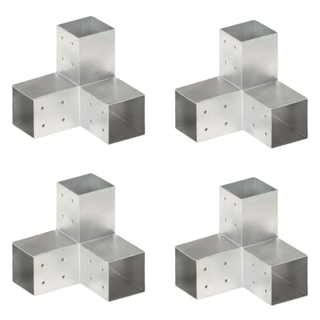 Vidaxl Pile Connections 4 PC Y-form 81x81 mm galvaniseret metal