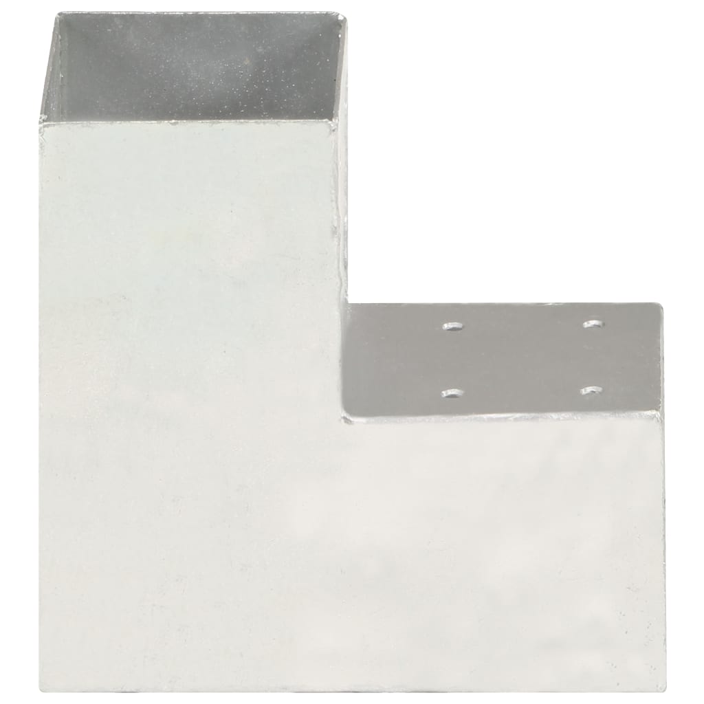 Vidaxl stolpetilslutning L-form 91x91 mm galvaniseret metal