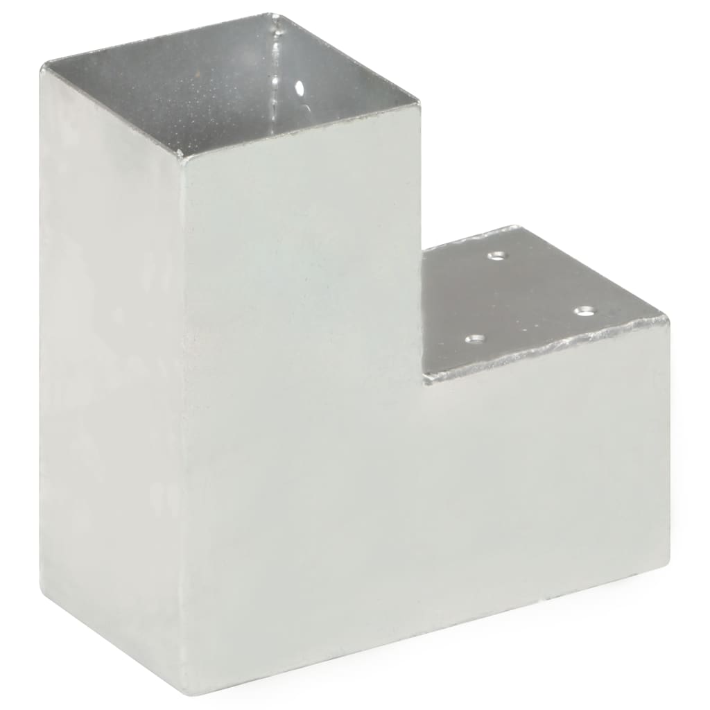 Vidaxl stolpetilslutning L-form 91x91 mm galvaniseret metal