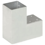 Vidaxl stolpetilslutning L-form 91x91 mm galvaniseret metal