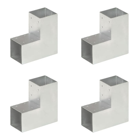 Vidaxl Pall Connections 4 St L-Shape 91x91 mm galvaniseret metal