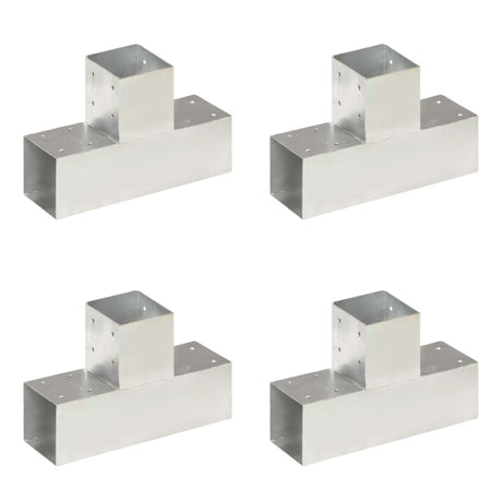 Vidaxl Pile Connections 4 st T-form 91x91 mm galvaniseret metal