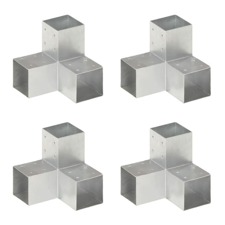 Vidaxl Pile Connections 4 PC Y-form 91x91 mm galvaniseret metal