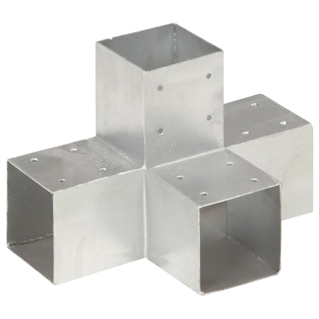 Vidaxl Pile Connections 4 PC-form 91x91 mm galvaniseret metal