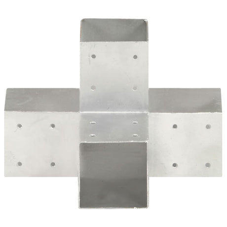 Vidaxl Pile Connections 4 PC-form 91x91 mm galvaniseret metal