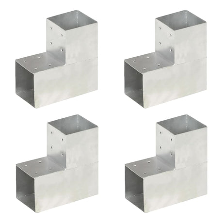 Vidaxl Post Connections 4 PCS L-Shape 101x101 mm galvaniseret metal