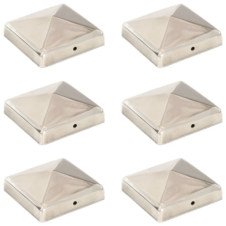 Vidaxx stolpehætter 6 stk pyramide 91x91 mm rustfrit stål